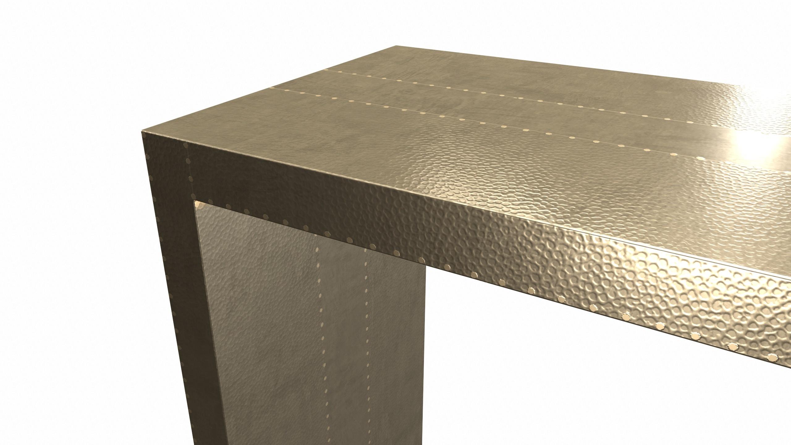 Other Art Deco Game Console Tables in Mid. Hammered in Brass by Alison Spear For Sale