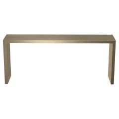 Tavoli da gioco Art Deco in stile Mid. Martellato in ottone di Alison Spear