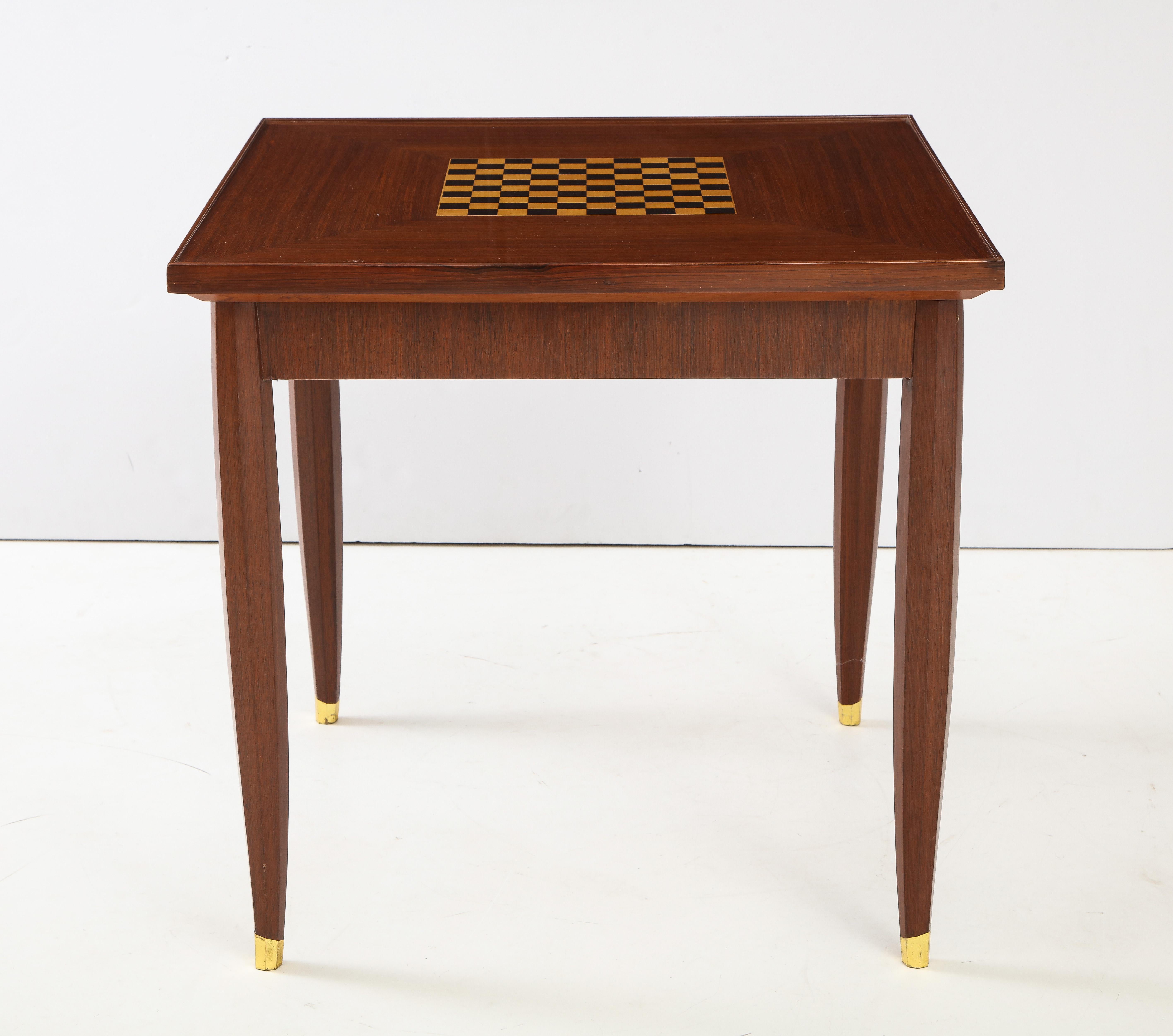 Art Deco Game Table, Signed Jules Leleu For Sale 3
