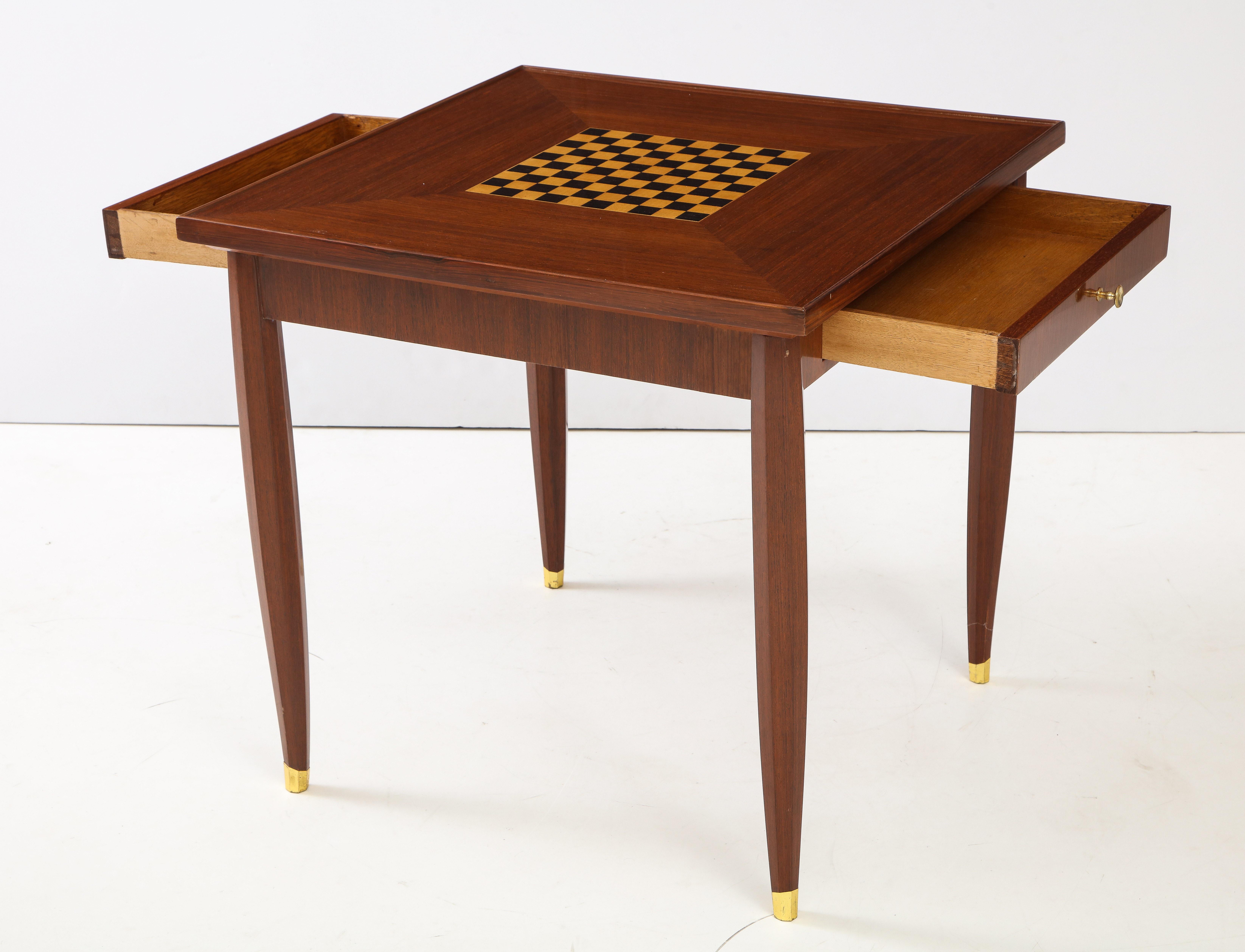 Art Deco Game Table, Signed Jules Leleu For Sale 4