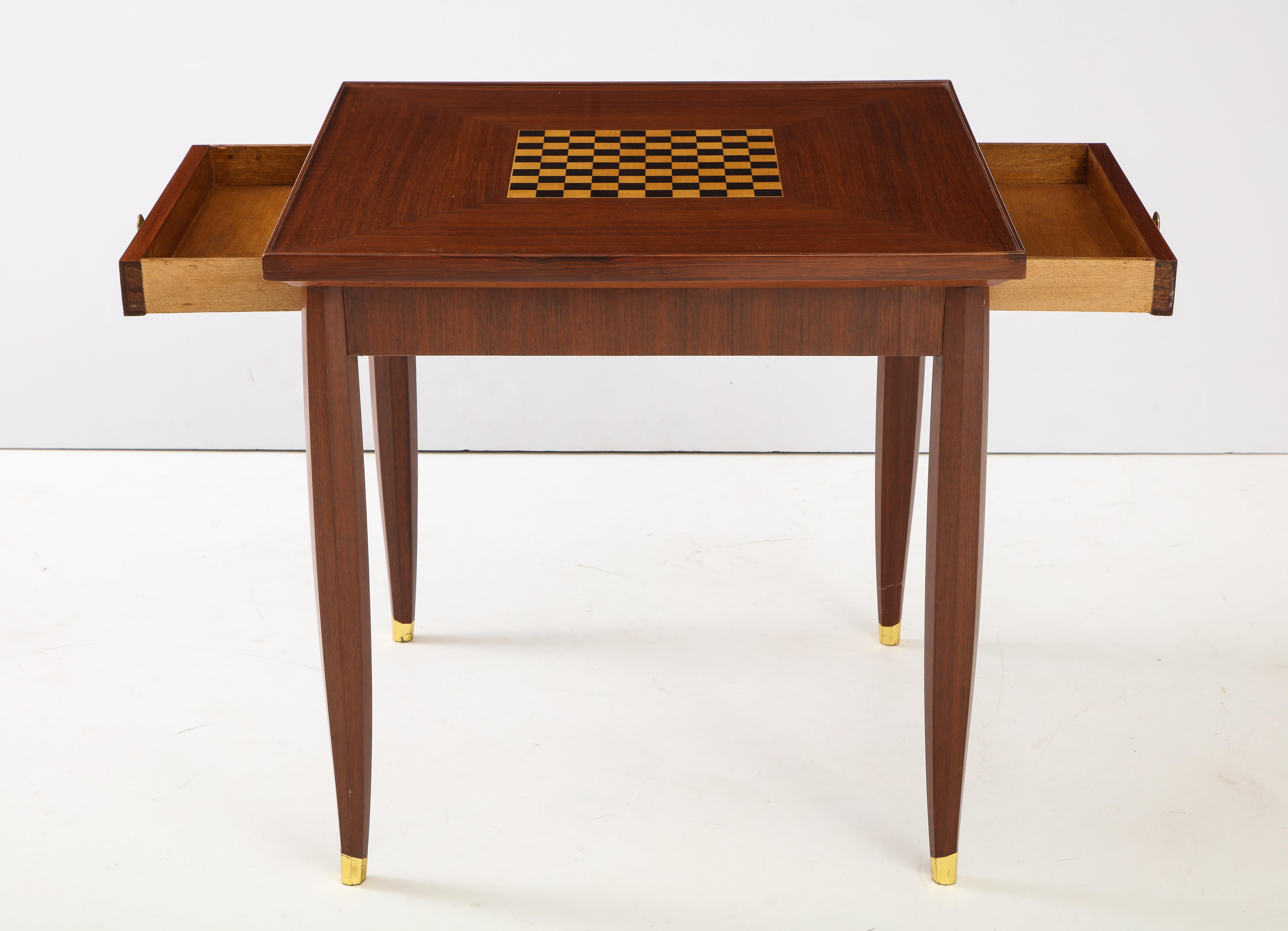 Art Deco Game Table, Signed Jules Leleu For Sale 5