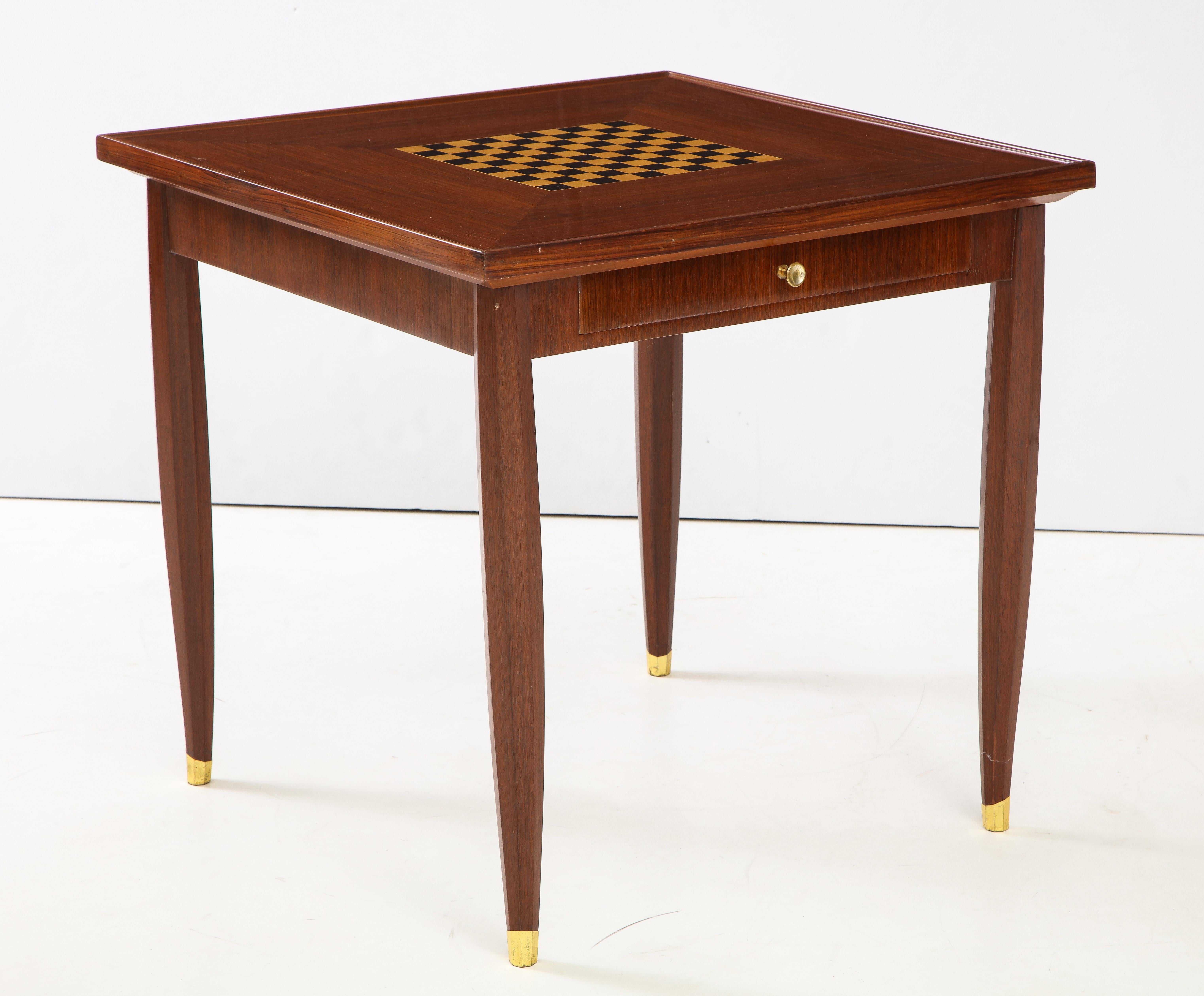 Art Deco Game Table, Signed Jules Leleu For Sale 6