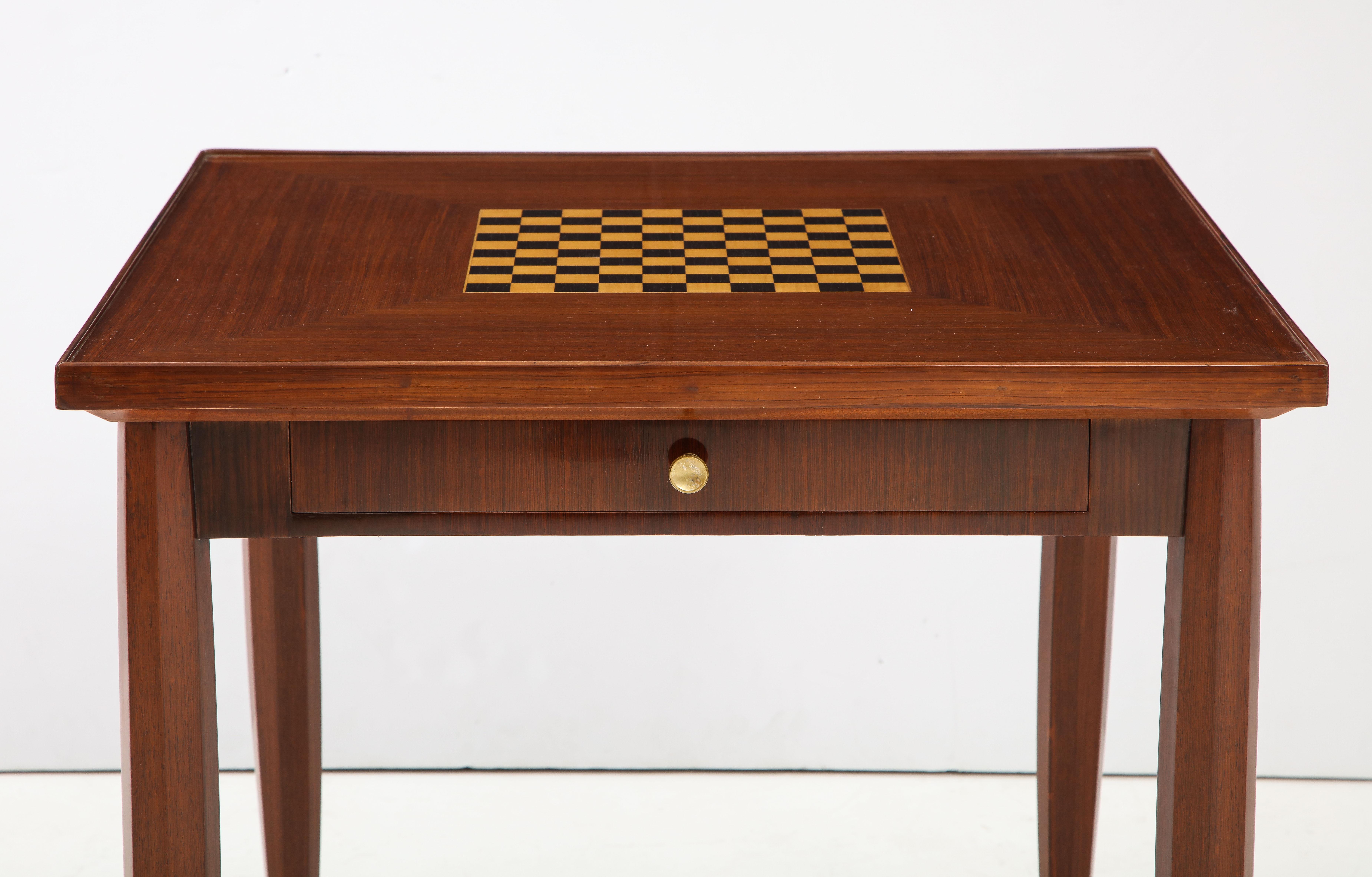 French Art Deco Game Table, Signed Jules Leleu For Sale