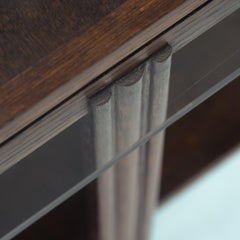 Art deco table with extendible glass tops, the Netherlands, 1920s