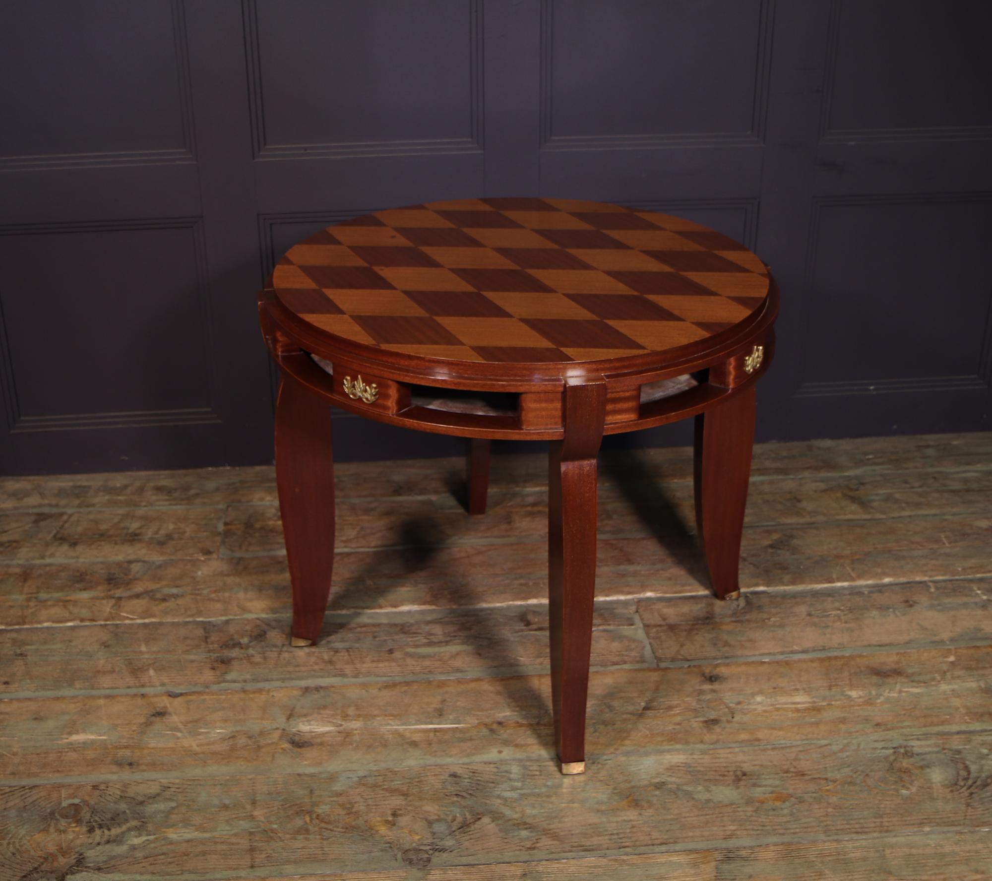 Mid-20th Century Art Deco Games Table by Jules Leleu, c1940 For Sale