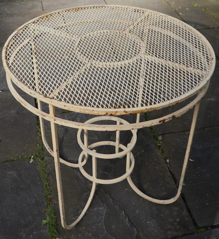 Art Deco Garden Patio Center Table by Woodard In Good Condition In New York, NY