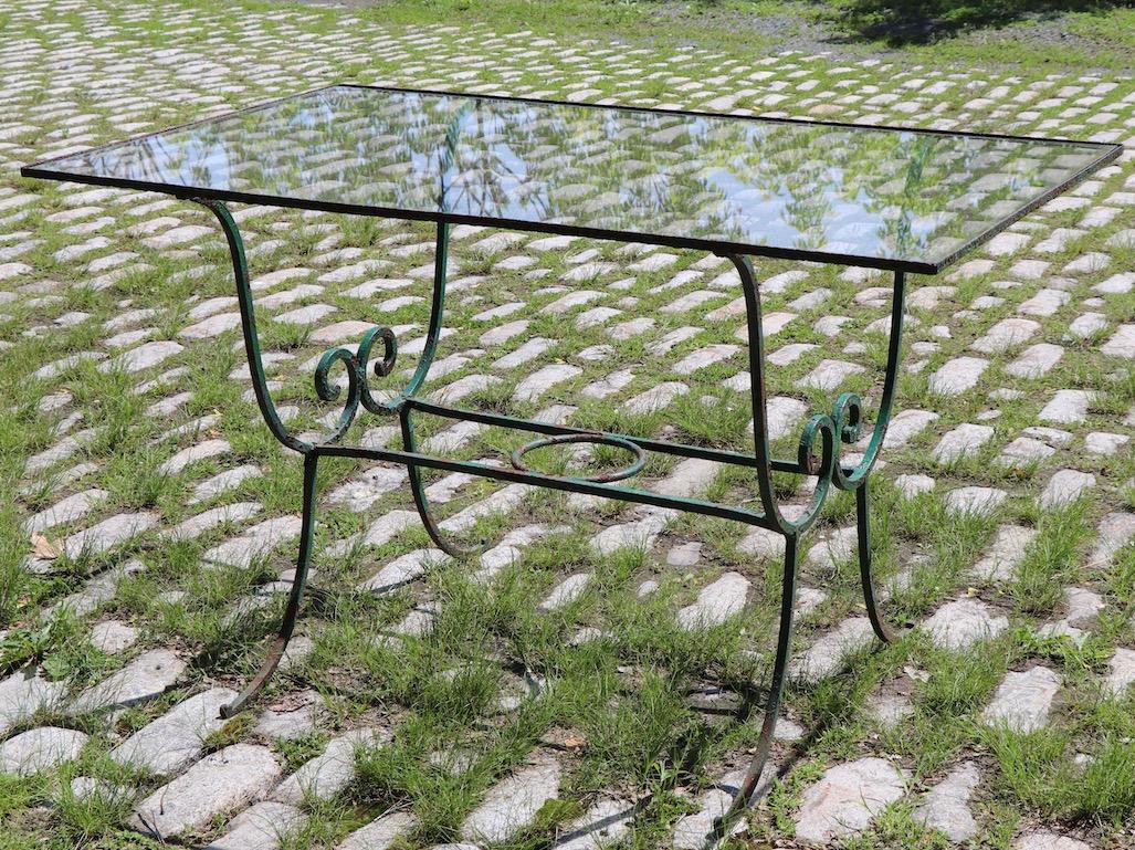 Art Deco Garden Patio Dining Set in the Style of Salterini For Sale 8