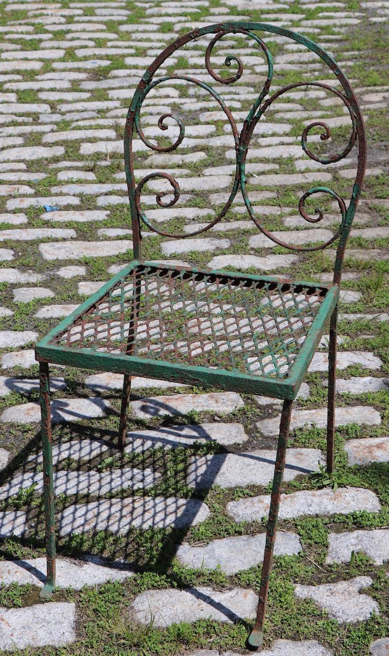 Art Deco Garden Patio Dining Set in the Style of Salterini In Fair Condition For Sale In New York, NY