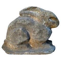 Art Deco Garden Statue Of Rabbit 1920s Cubist