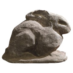 Art Deco Garden Statue Of Rabbit 1920s Cubist