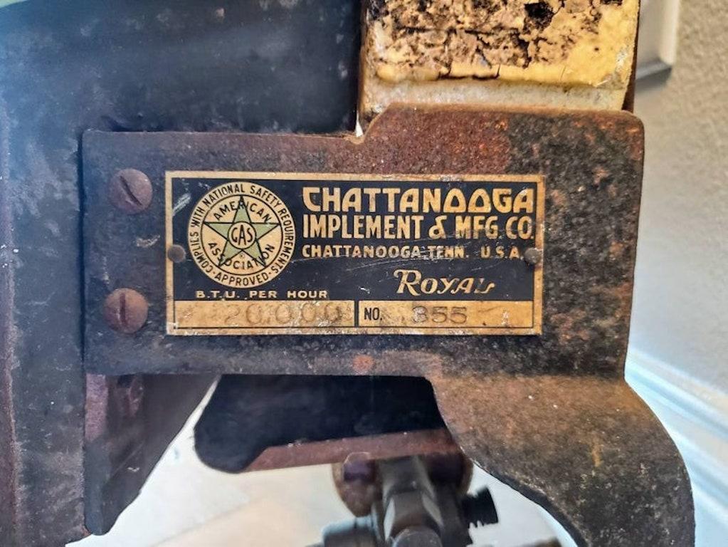 Ceramic Art Deco Gas Fireplace Heater by Chattanooga Implement