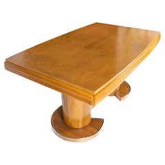 Art Deco Gaston Poisson Style Walnut Dining Table