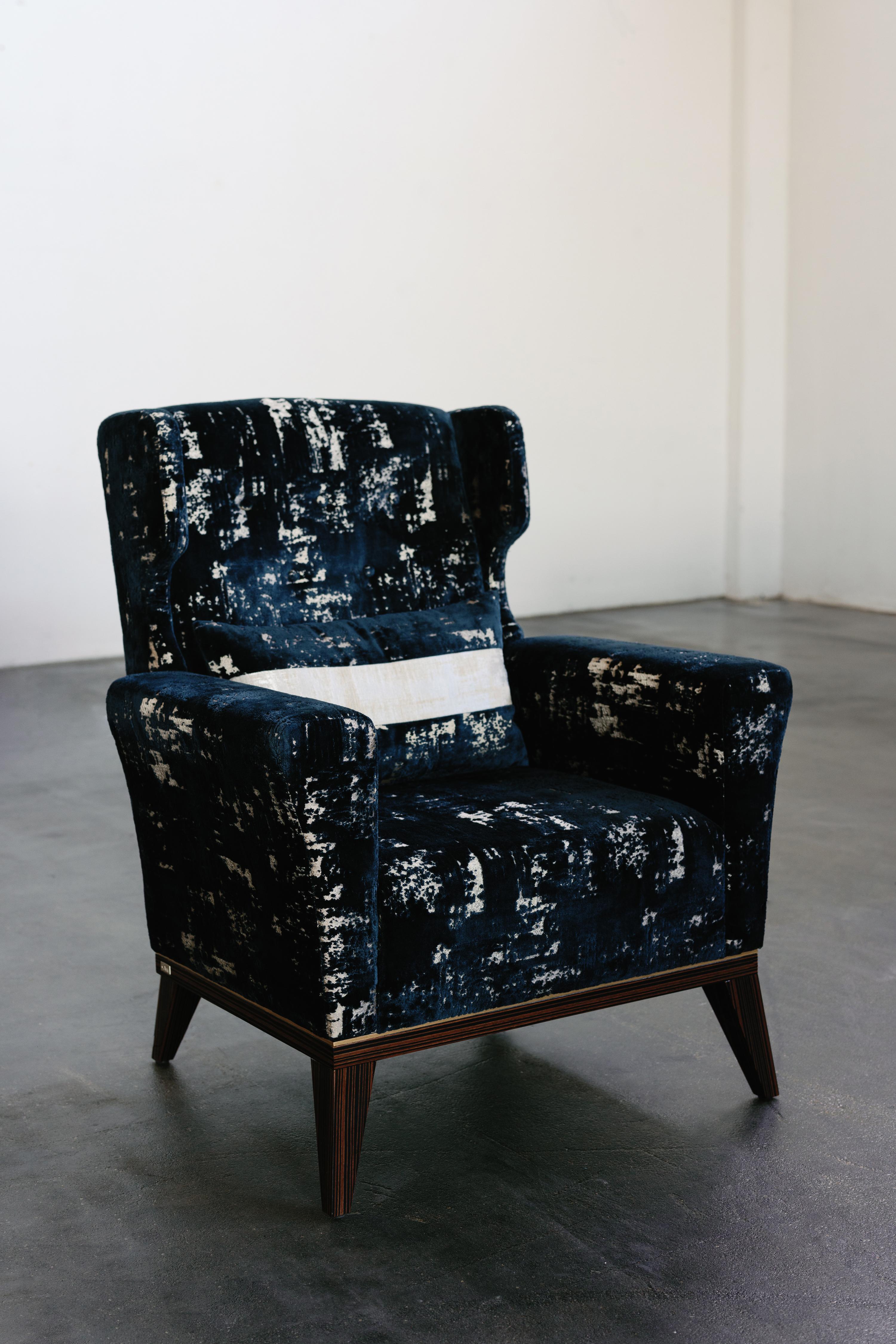 Portuguese Art Deco Genebra Armchair in the Style of 1930's Handmade Portugal Greenapple For Sale