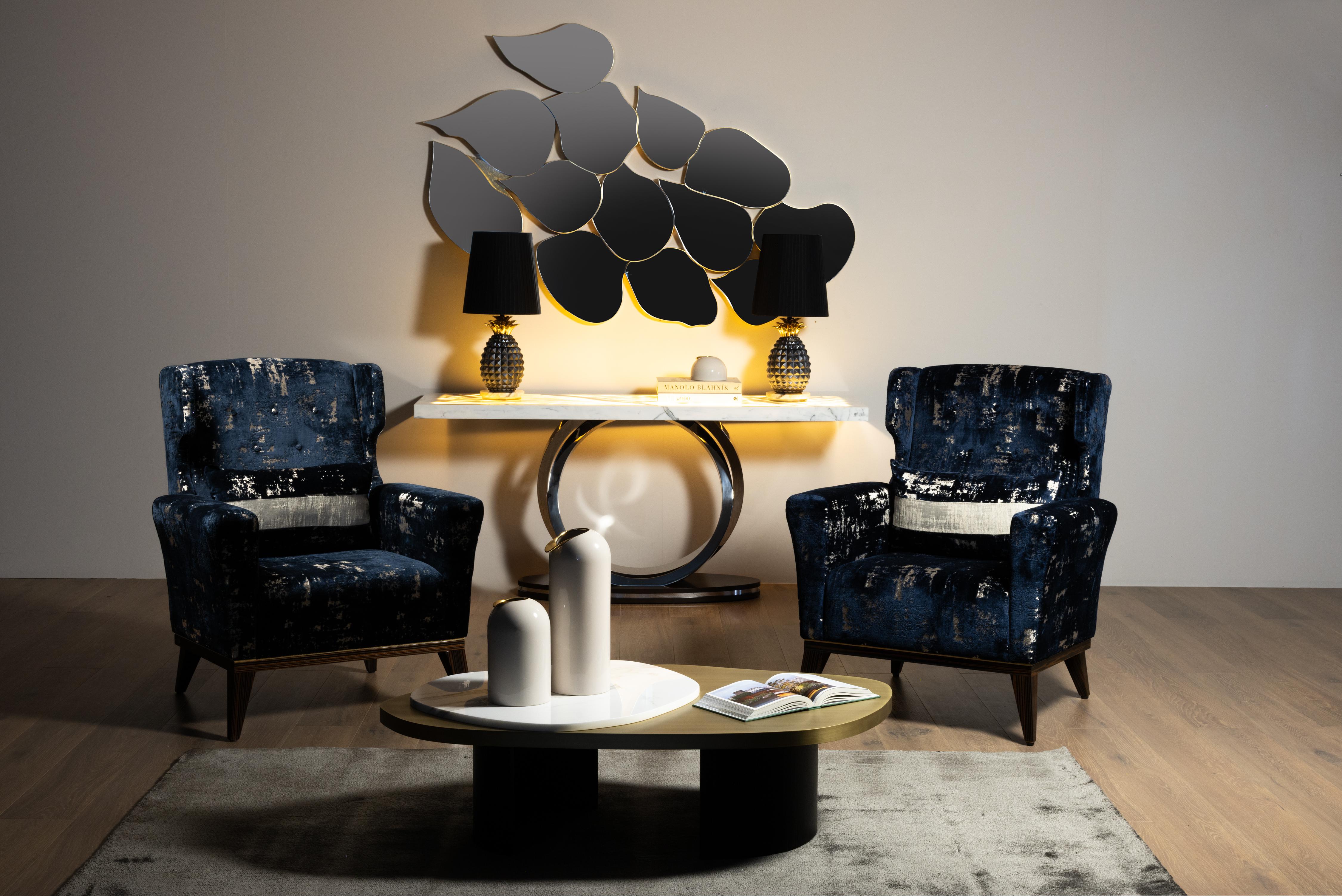 Sillón Art Decó Genebra, Colección Modern, Hecho a mano en Portugal - Europa por GF Modern.

El sillón Genebra está diseñado para dar a tu salón un sofisticado aspecto vintage.
Desde 2014, Greenapple diseña muebles, iluminación y objetos