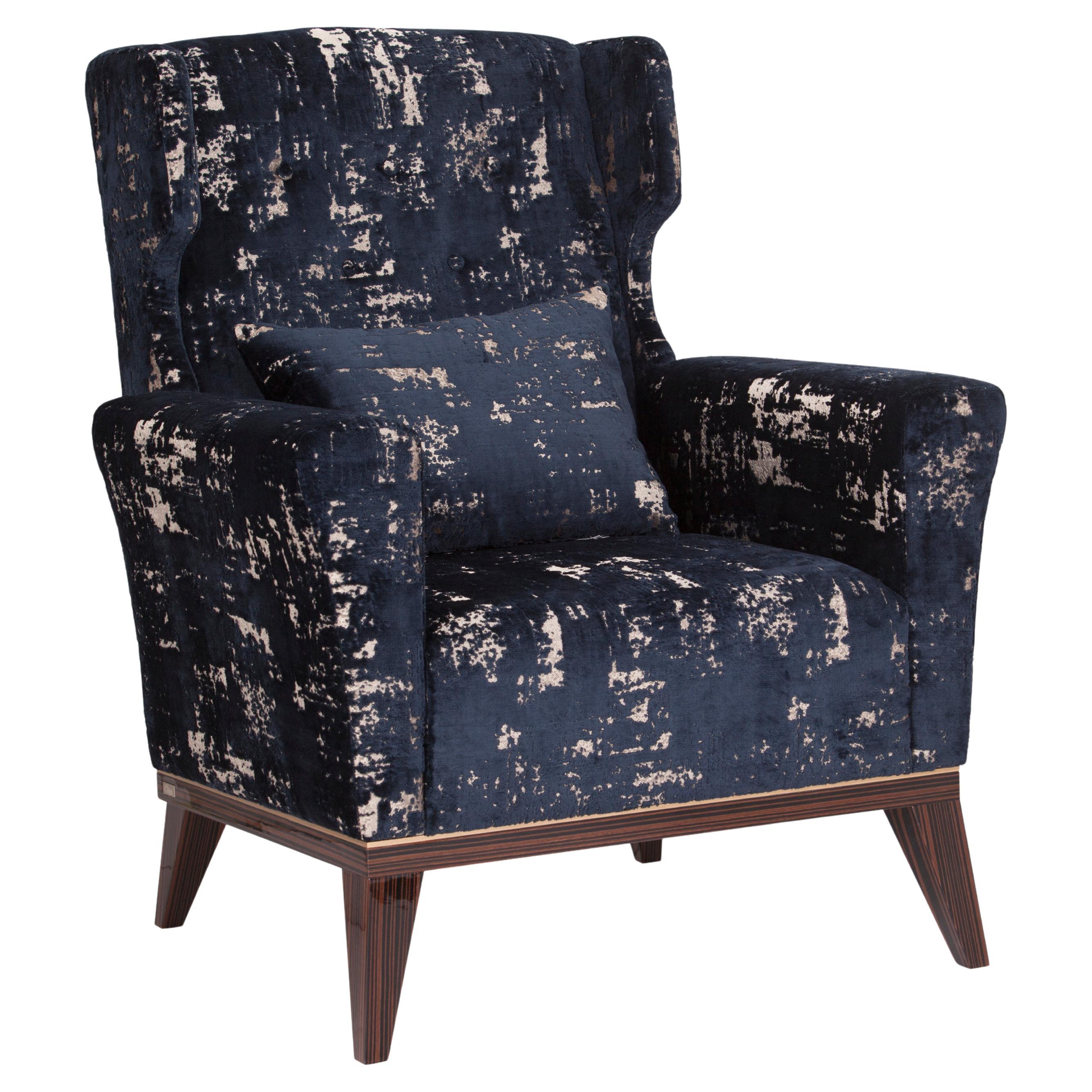 Fauteuil Art Déco Genebra dans le style des années 1930, fait à la main Portugal Greenapple