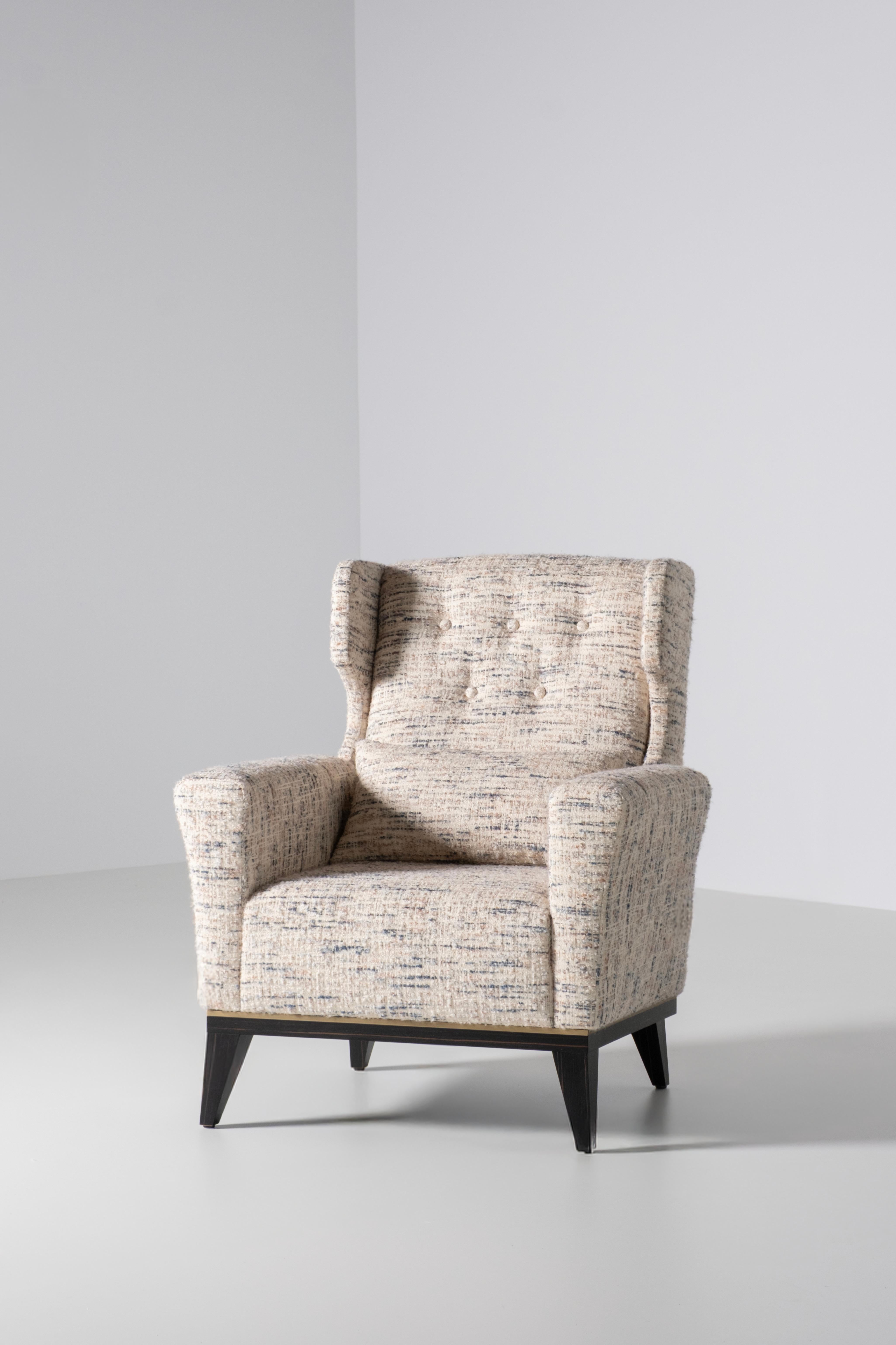Brossé Art Deco Genebra Set/2 fauteuils dans le style des années 1930, fait à la main par Greenapple en vente