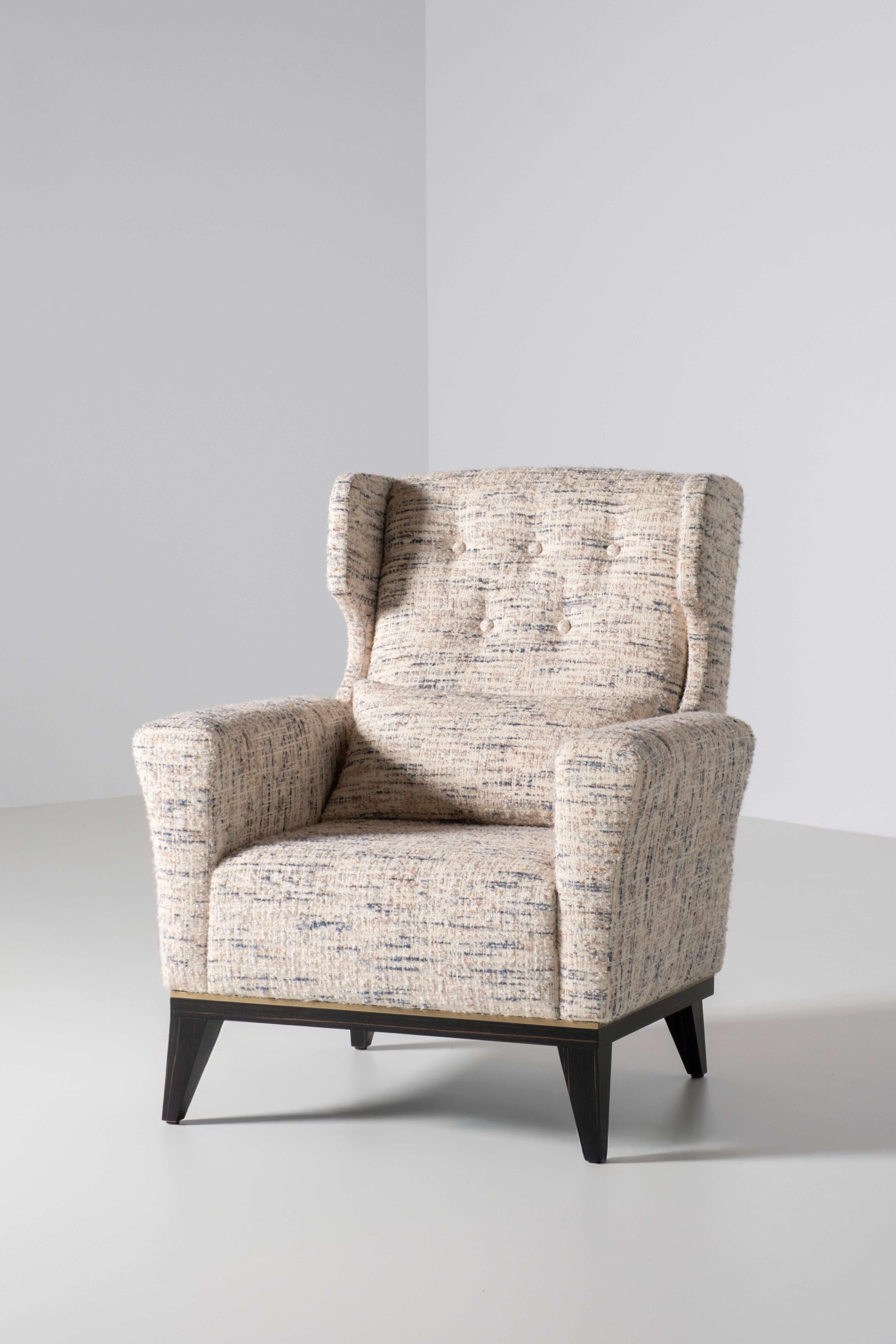 XXIe siècle et contemporain Art Deco Genebra Set/2 fauteuils dans le style des années 1930, fait à la main par Greenapple en vente