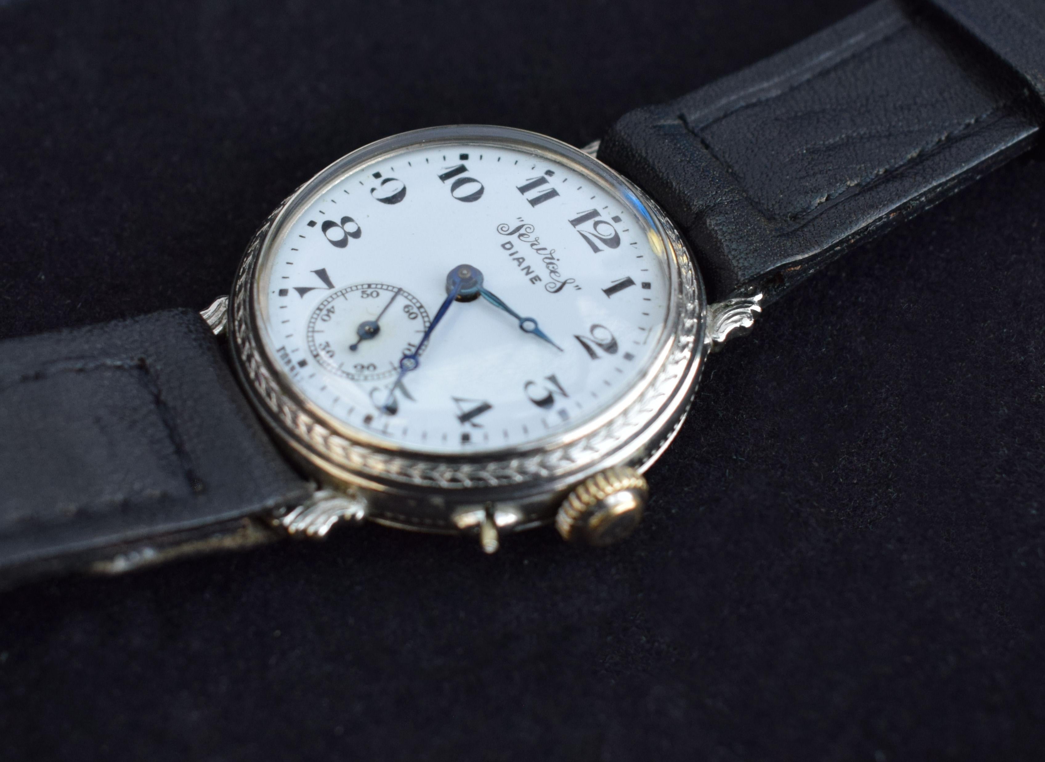 Men's Art Deco Gentleman's Manual Wristwatch by Services, circa 1930