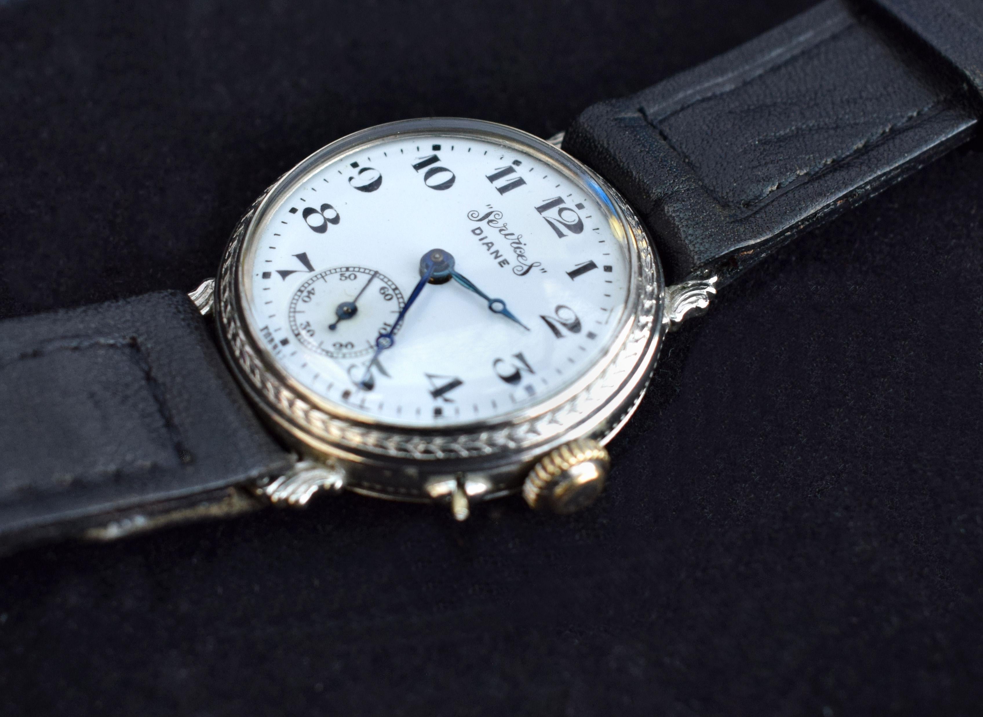 Art Deco Gentleman's Manual Wristwatch by Services, circa 1930 2