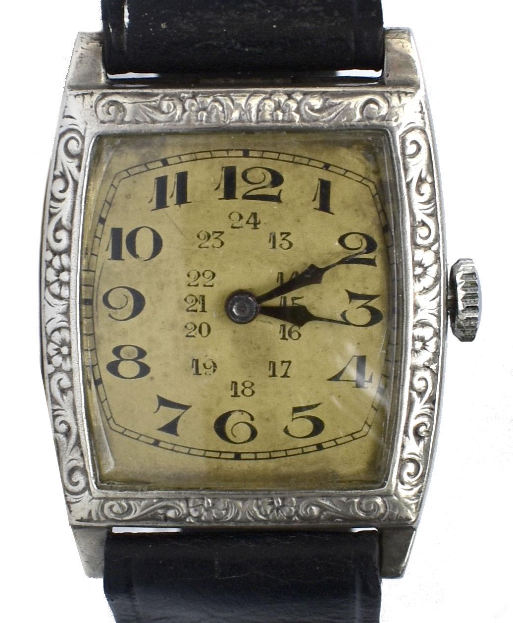 Art Deco Gentleman's Silver Manual Wristwatch, c1930, Fully Serviced 5