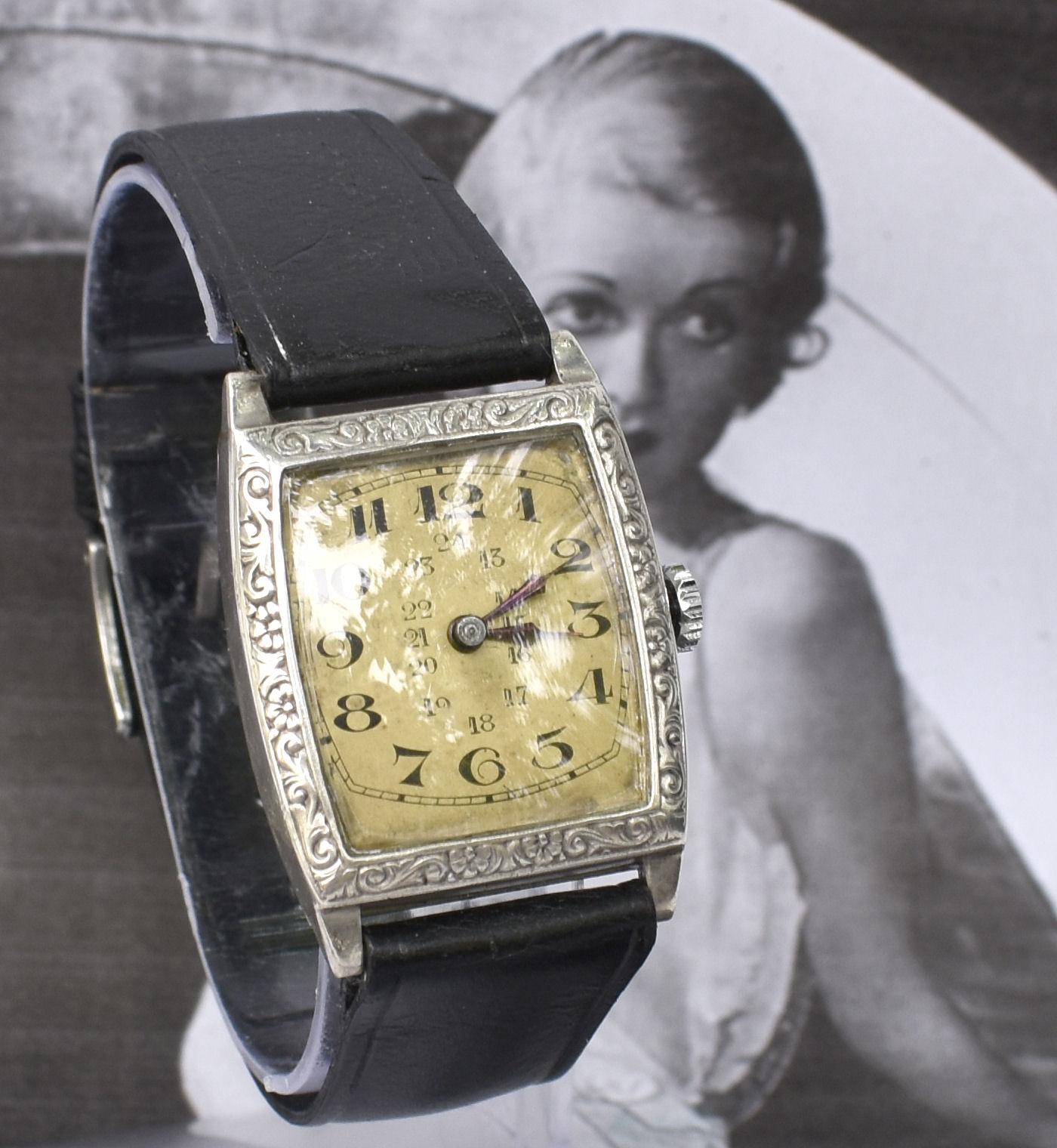 Art Deco Gentleman's Silver Manual Wristwatch, c1930, Fully Serviced 1