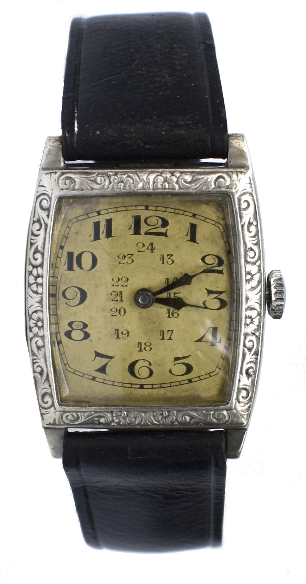 Art Deco Gentleman's Silver Manual Wristwatch, c1930, Fully Serviced 4