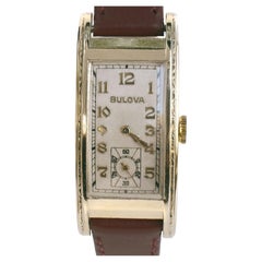 Art Deco Gents 10K GF Watch By Bulova, USA, c1938, Fully Serviced