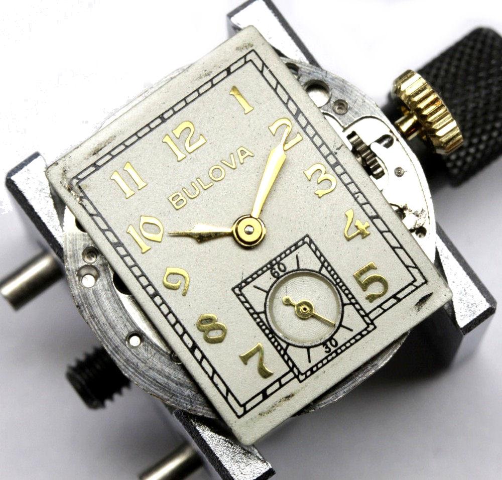 Men's Art Deco Gents 10k Gold Filled Bulova Wrist Watch, c1941, Fully Serviced