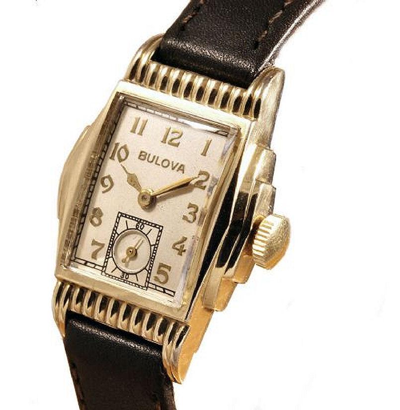 Art Deco Gents 10k Gold Filled Bulova Wrist Watch, c1941, Fully Serviced 1