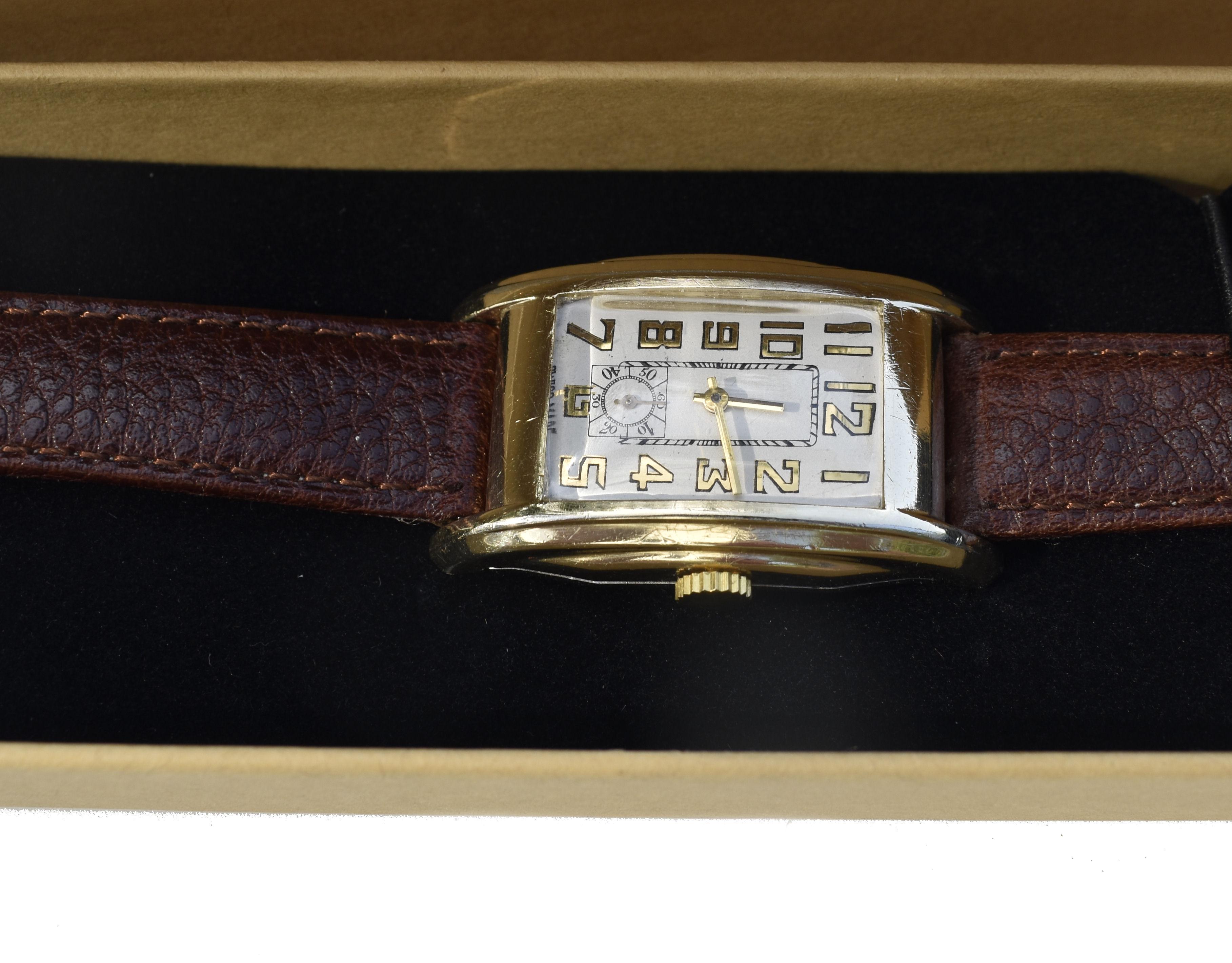 Art Deco Gents 10k Gold Filled Gruen Swiss Watch, Fully Serviced, c1930's 5
