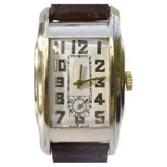 Art Deco Gents 10k Gold Filled Gruen Swiss Watch, Fully Serviced, c1930's