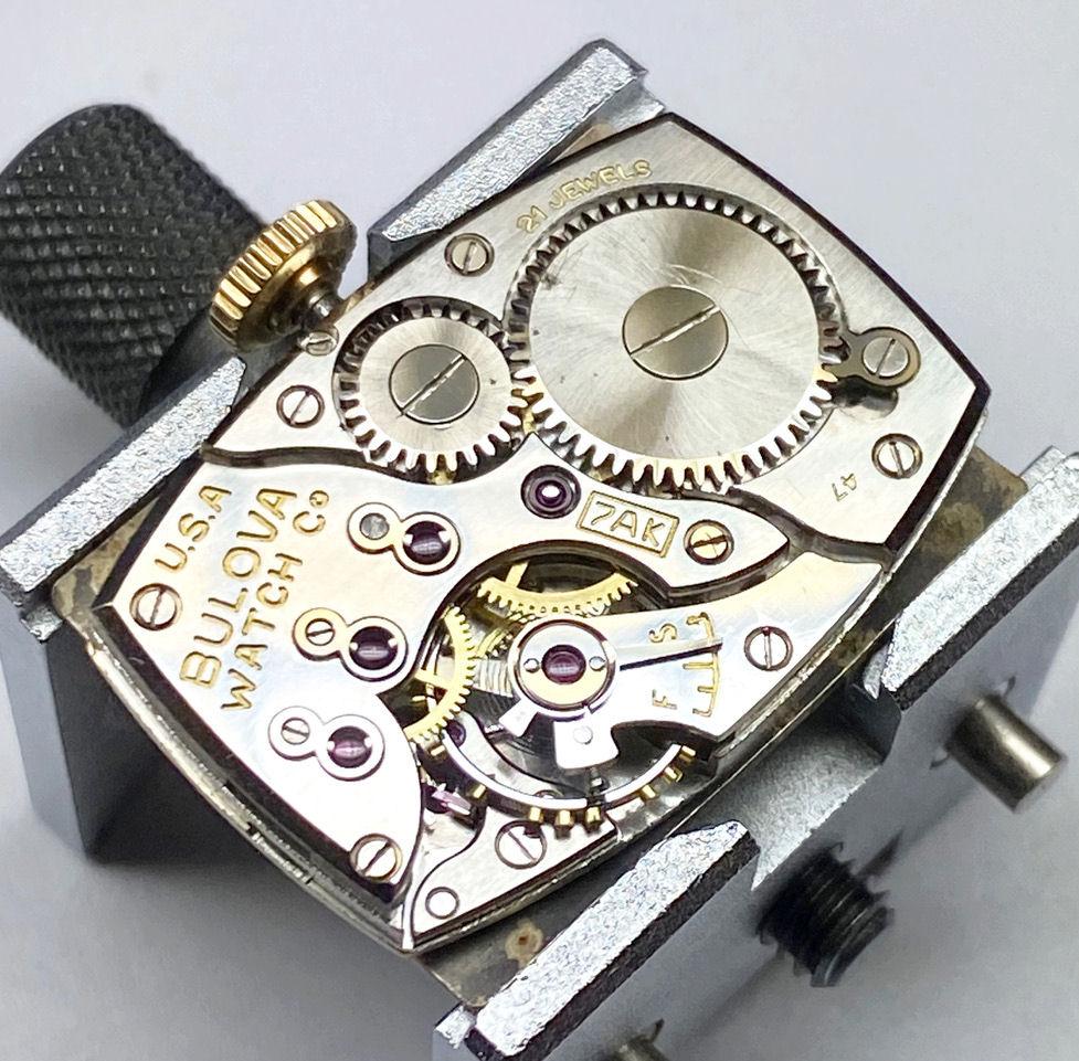 Art Deco Gents 10k Gold Filled Wrist Watch, Fully Serviced, by Bulova, C1947 5