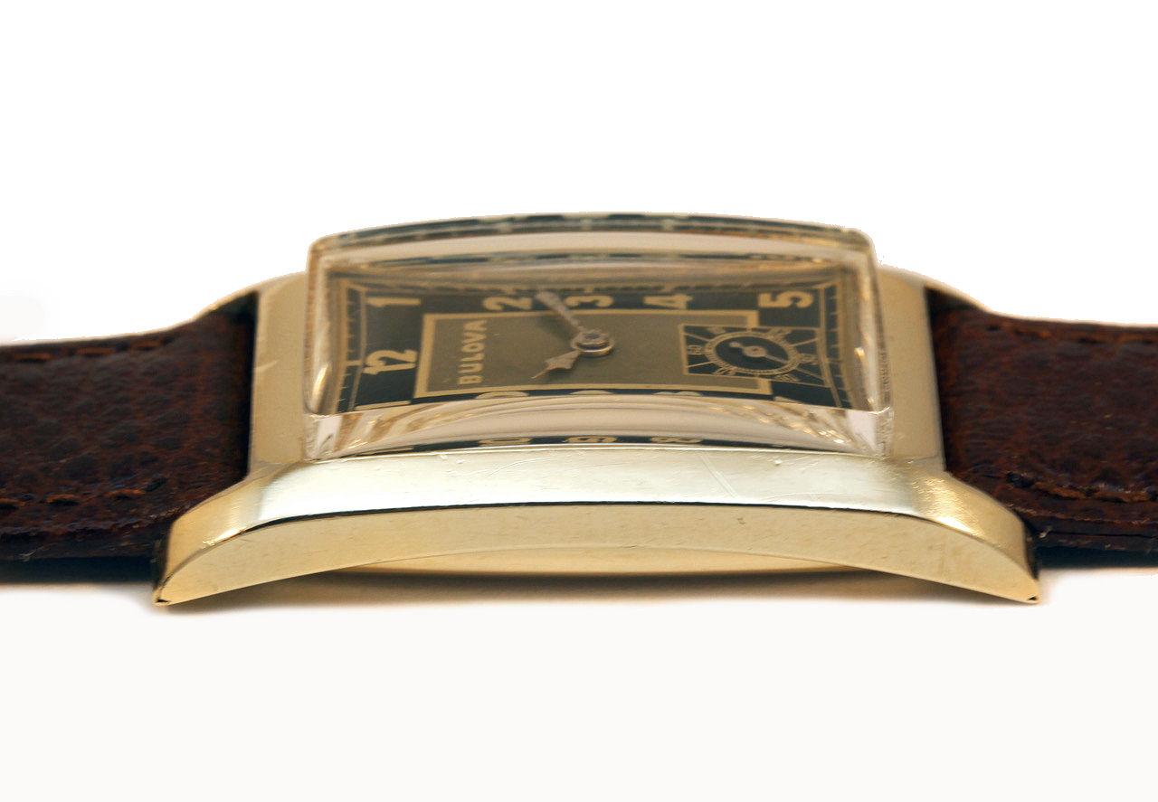 Men's Art Deco Gents 10k Rolled Gold Watch By Bulova, Fully Serviced, c1939