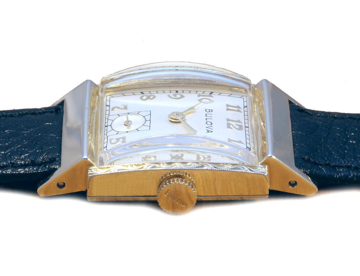 Men's Art Deco Gents 10k Rolled Gold Wristwatch, c1949, Fully Serviced