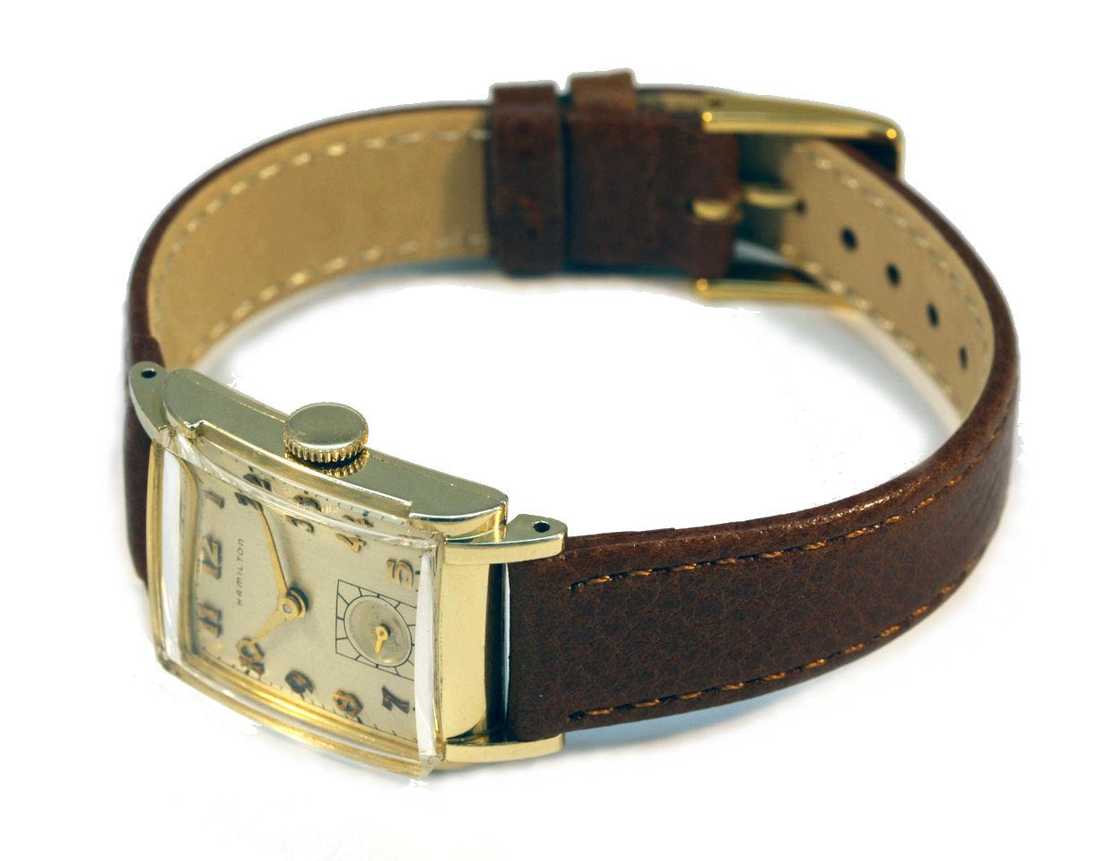 Art Deco Gents 14k GF, 19 Jewels Watch By Hamilton , USA, c1941, Fully Serviced 3