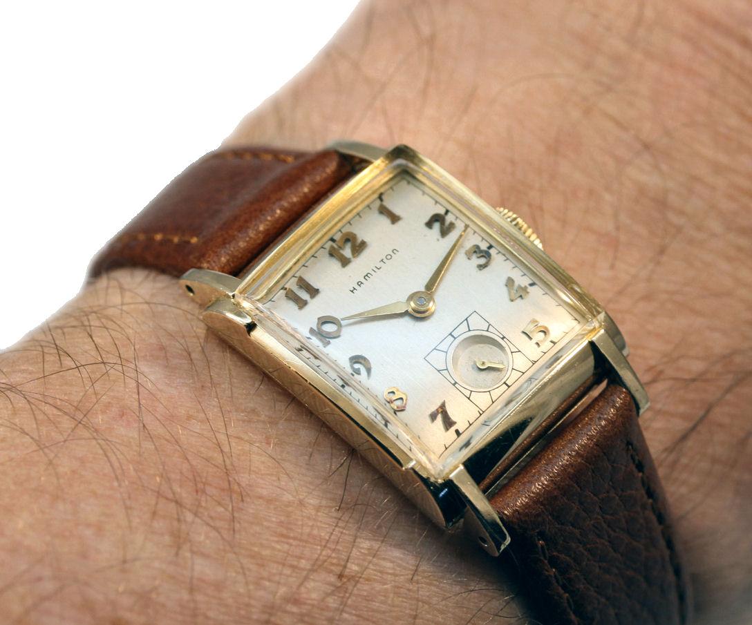 Art Deco Gents 14k GF, 19 Jewels Watch By Hamilton , USA, c1941, Fully Serviced 5