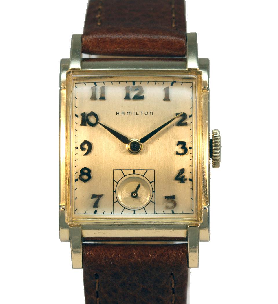Art Deco Gents 14k GF, 19 Jewels Watch By Hamilton , USA, c1941, Fully Serviced In Good Condition In Westward ho, GB