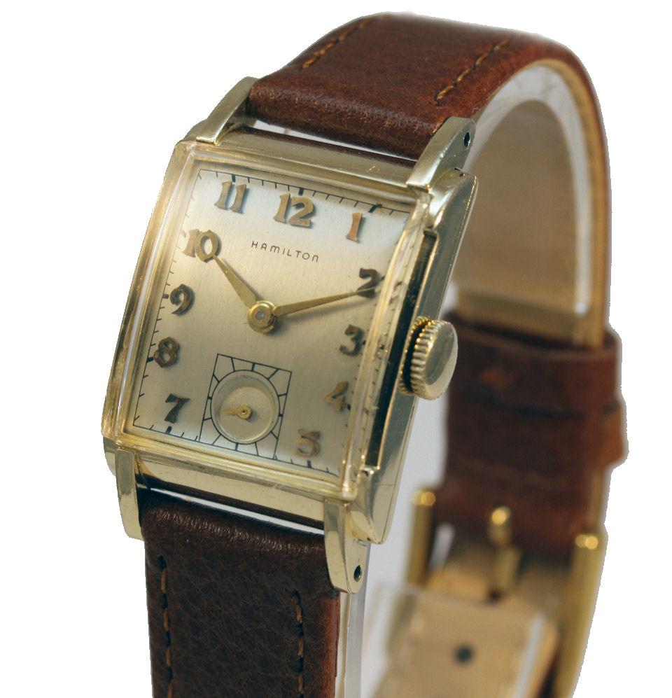 Men's Art Deco Gents 14k GF, 19 Jewels Watch By Hamilton , USA, c1941, Fully Serviced