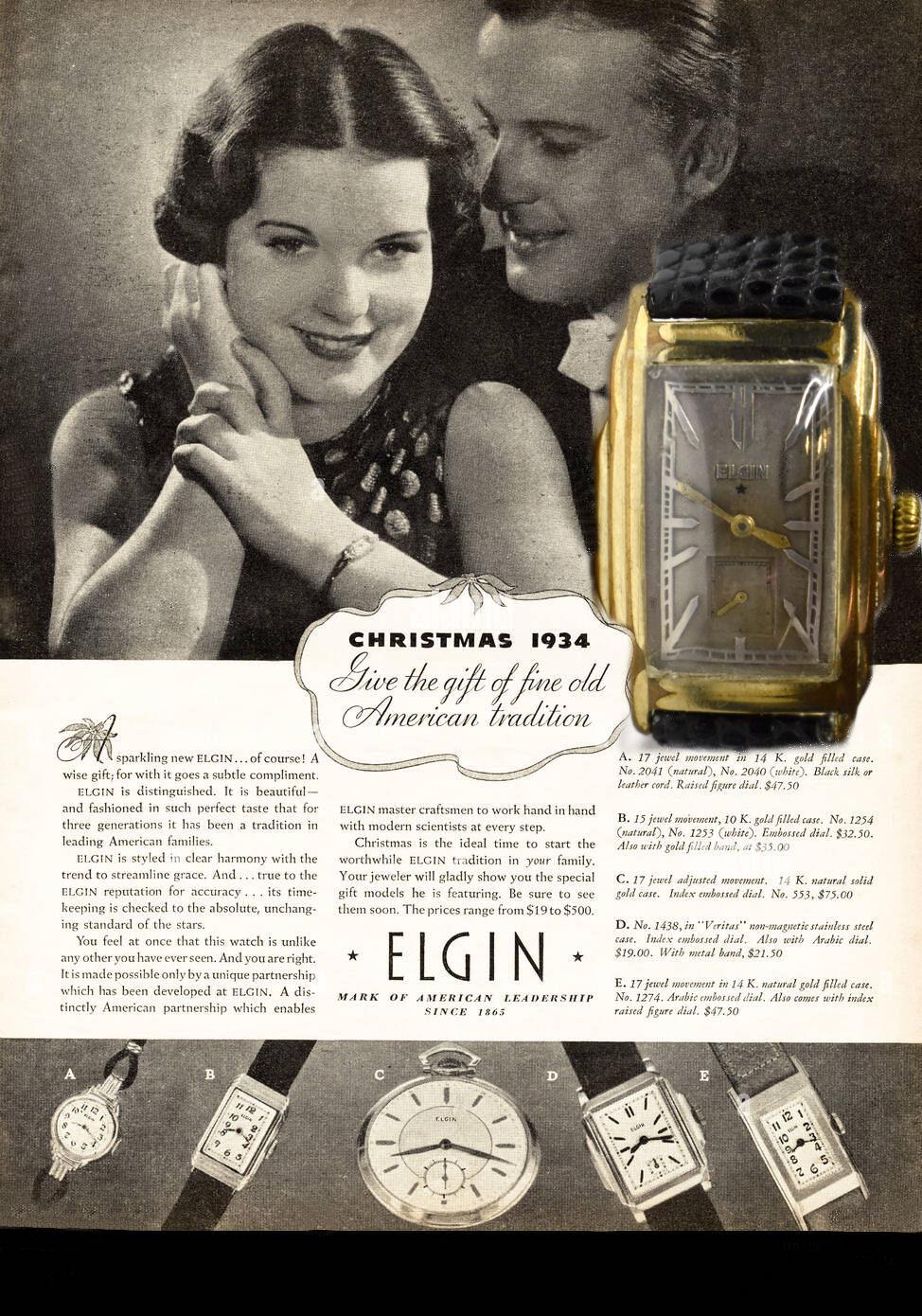 Art Deco Gents 14k Gold Filled Watch by Elgin, 1934 3