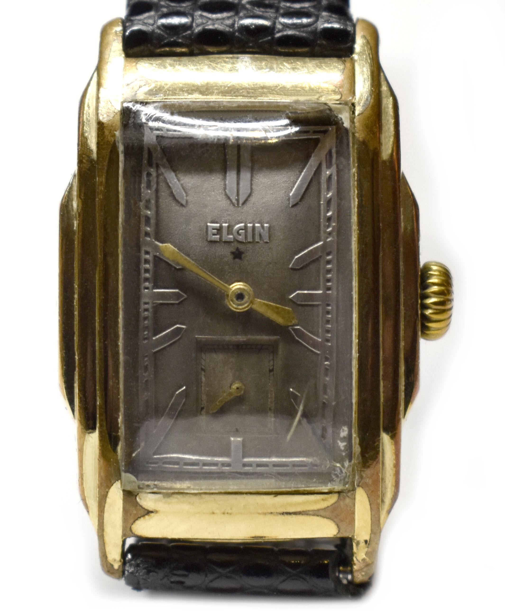 Art Deco Gents 14k Gold Filled Watch by Elgin, 1934 2