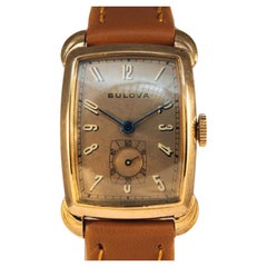 Art Deco Gents 14k RGP Gold BULOVA Watch , Newly Serviced, c1947