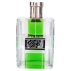 Art Deco Gents Glass and Silver Cologne Bottle, circa 1930