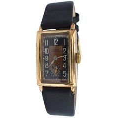 Art Deco Gents Gold-Plated Wristwatch by Dorex, Swiss, circa 1930