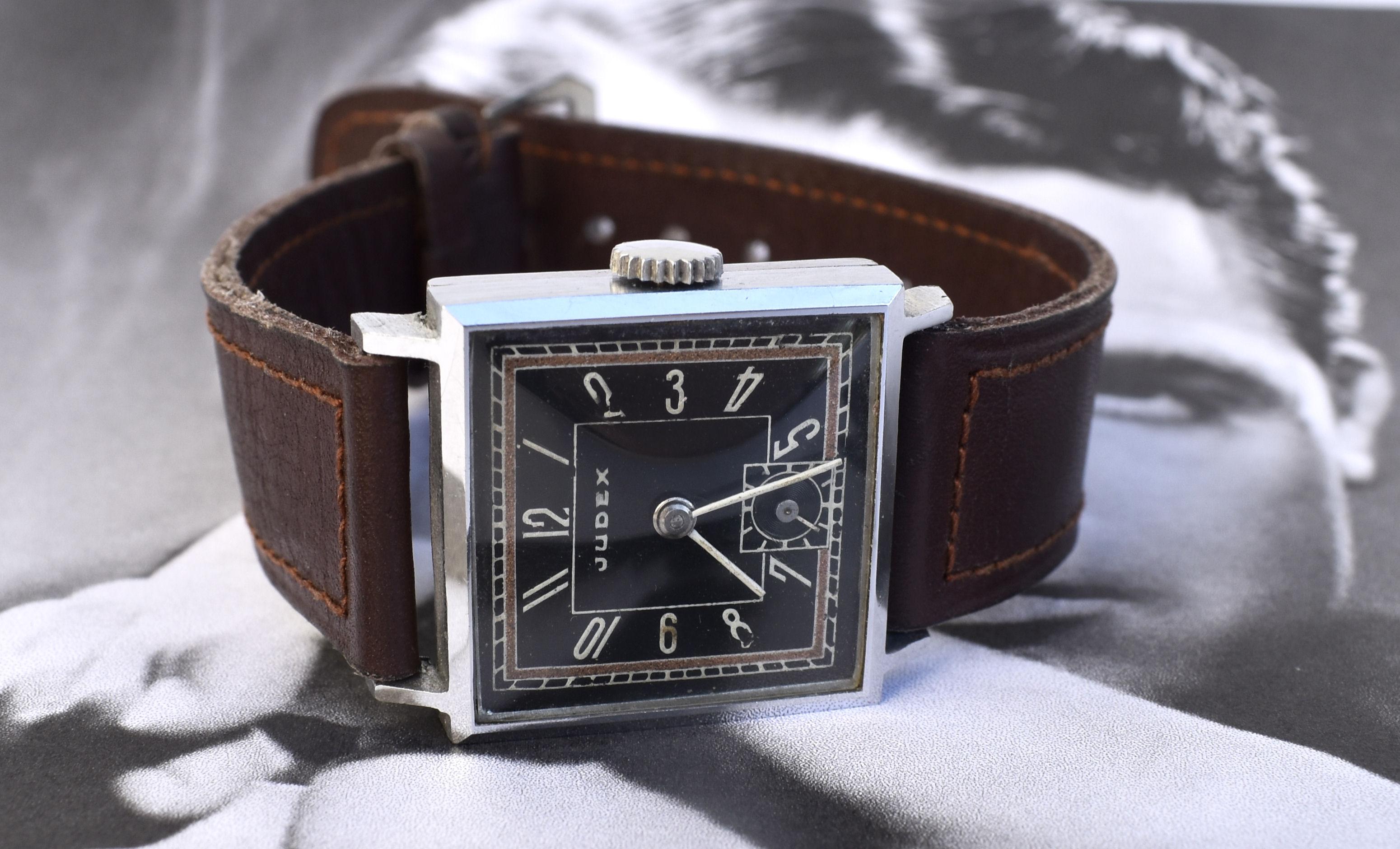 Art Deco Gents Manual Wristwatch by French Watchmakers Judex, c1930 3