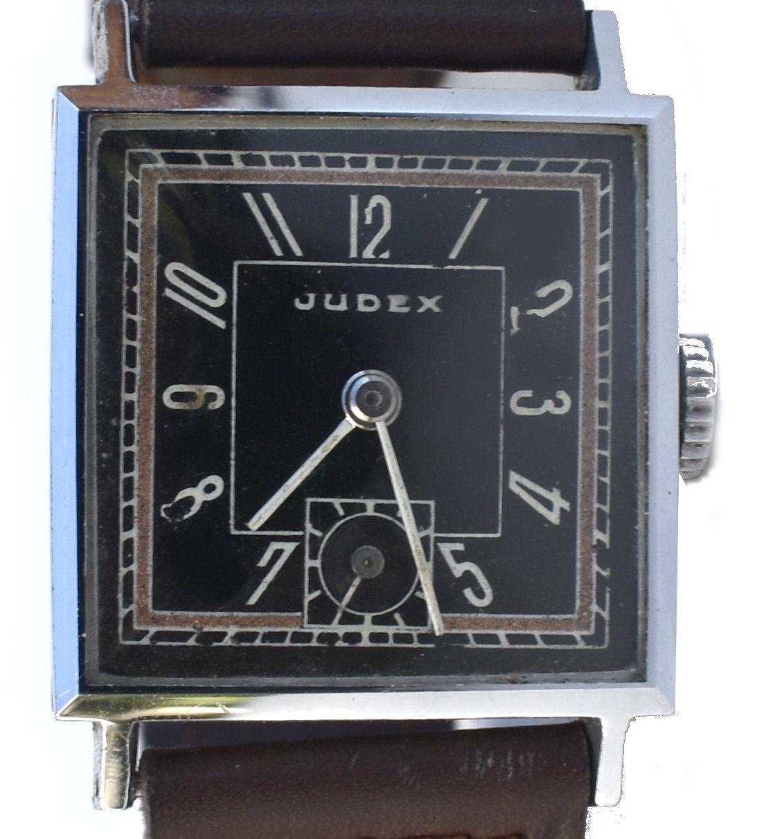 Art Deco Gents Manual Wristwatch by French Watchmakers Judex, c1930 4