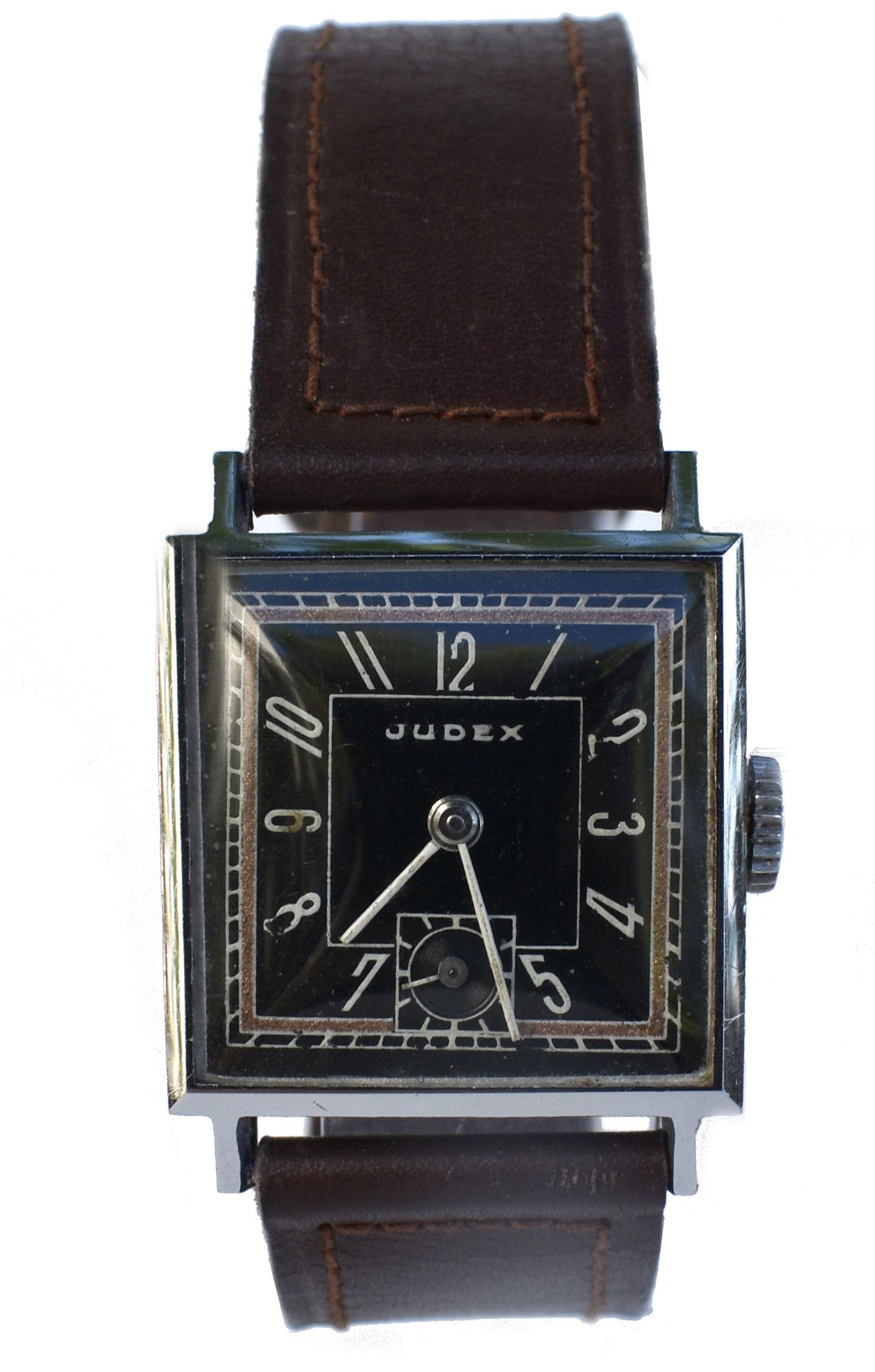 Art Deco Gents Manual Wristwatch by French Watchmakers Judex, c1930 2