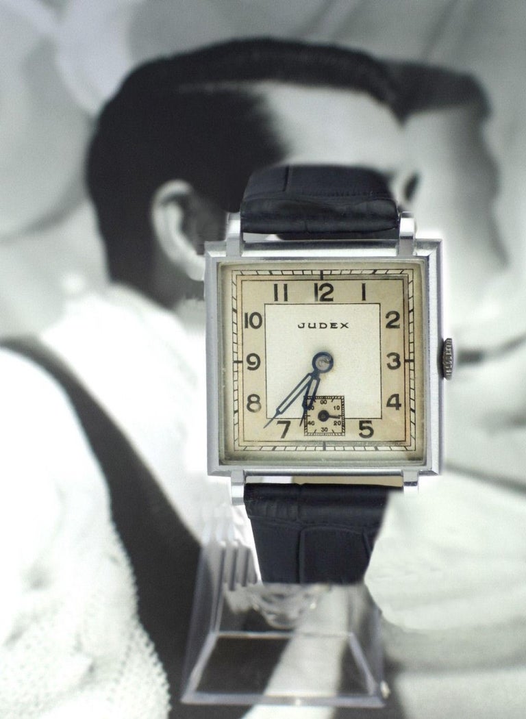 Montre Vintage Judex Bracelet 2 Pièces Noir - Fabrication Suisse Années 1930-1950 - Mécanique Manuelle - Réf 402
