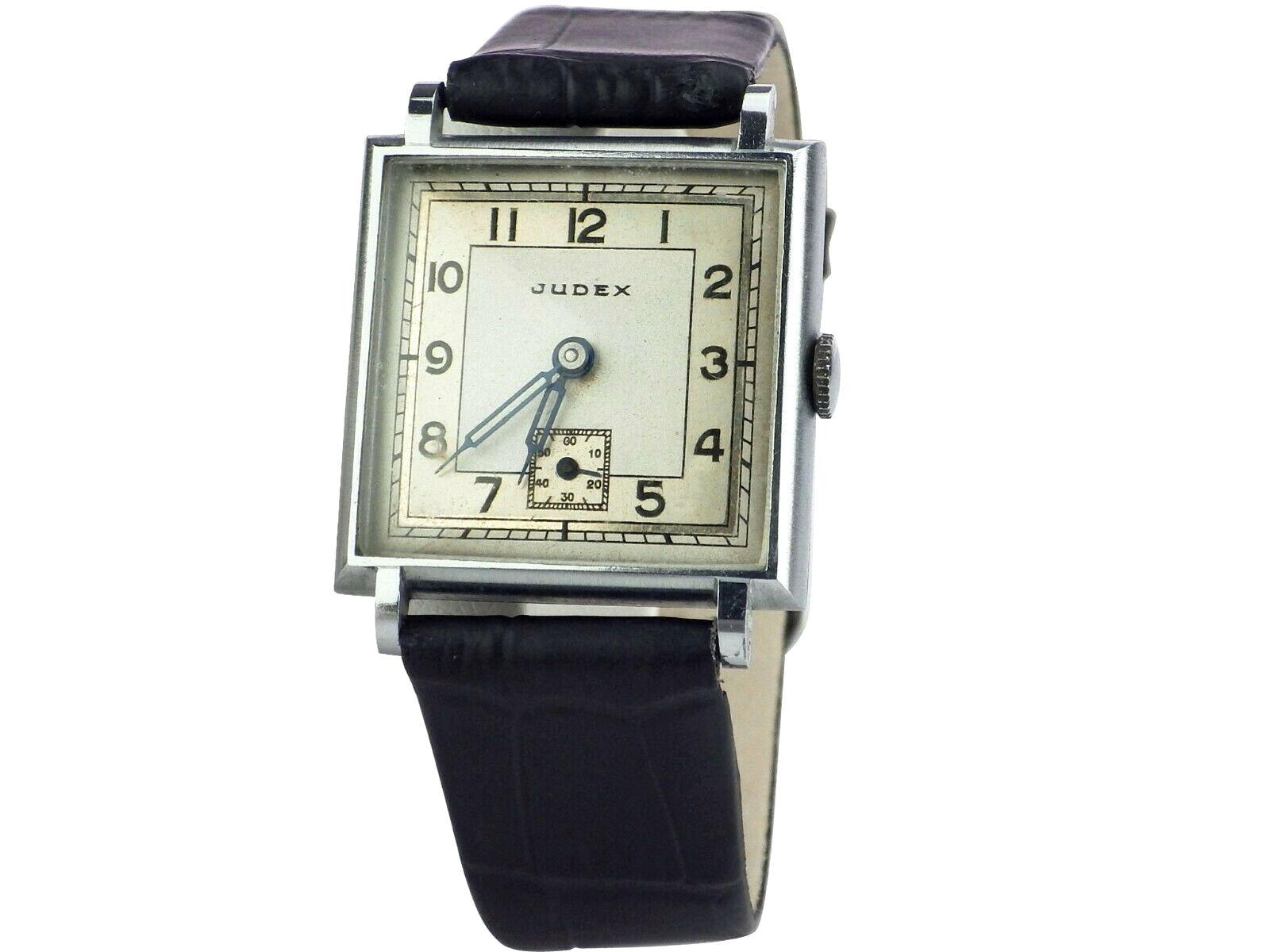 Men's Art Deco Gents Manual Wristwatch by French Watchmakers Judex, circa 1930