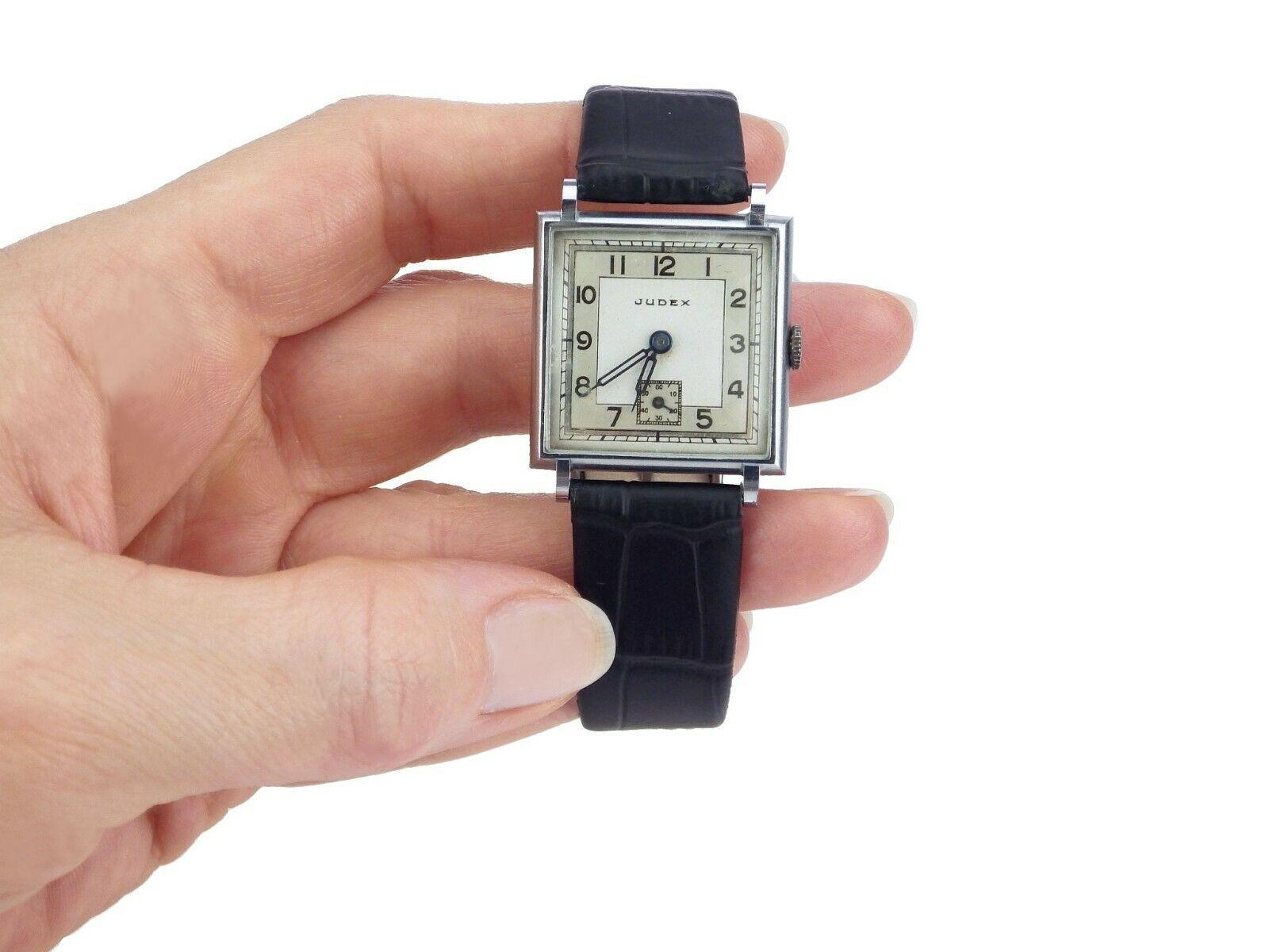 Art Deco Gents Manual Wristwatch by French Watchmakers Judex, circa 1930 1