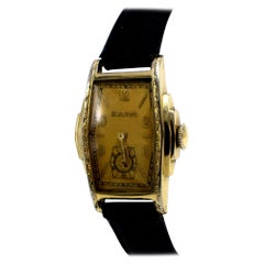 Art Deco Herren-Wolkenkratzer-Armbanduhr von Bulova:: um 1937